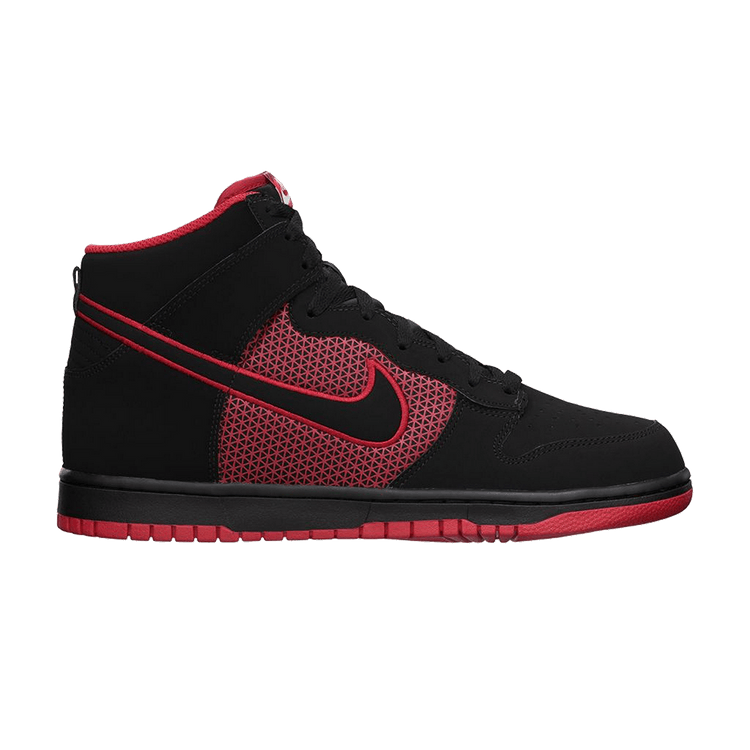 Nike Dunk High — Black/Black-University Red