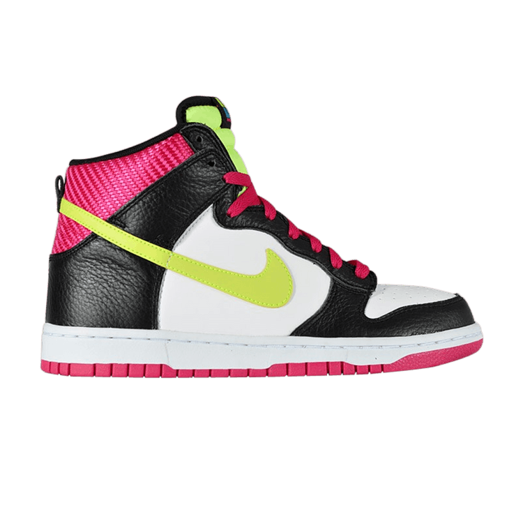 Nike Dunk High — White/Volt-Black-Fireberry