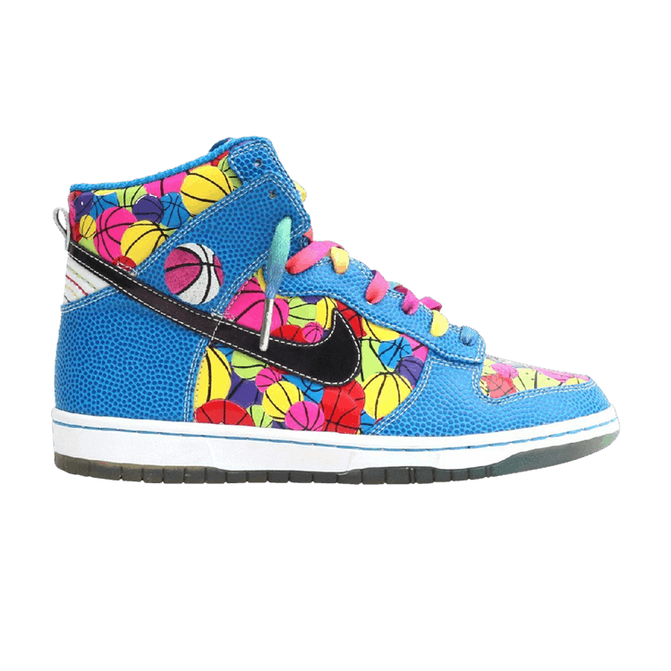 Nike Wmns Dunk High Skinny 'Doernbecher' — White/Black/Neptune Blue/Hot Pink