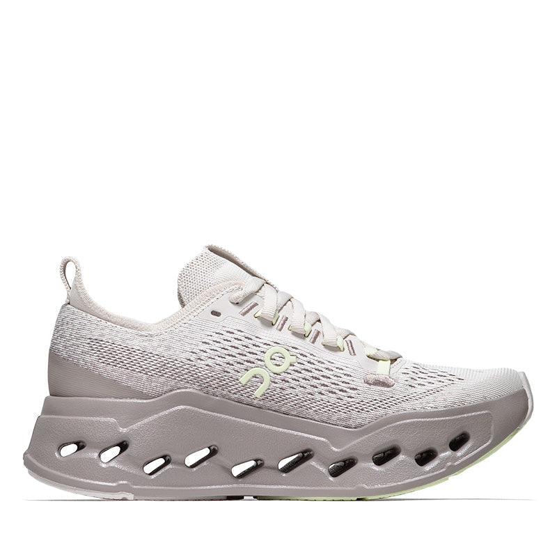 Women's On Cloudsurfer Max - Pelican/Limelight